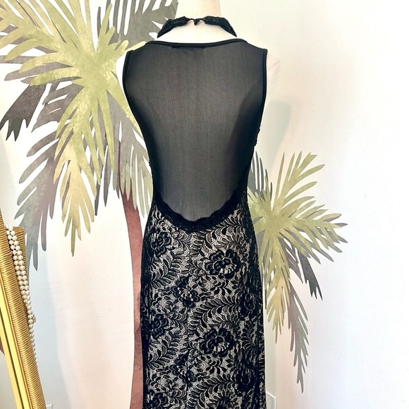 🖤Miusol,STUNNING Vintage Floral Lace, Sheer Open Back. Perfect Condition,Size S - Picture 3 of 13